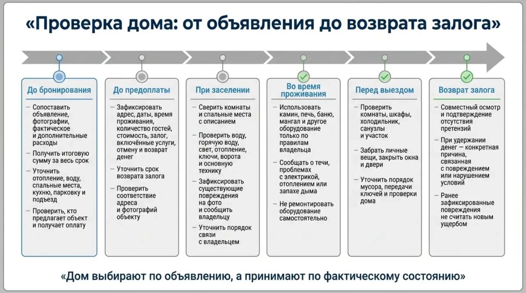 Проверка дома: от объявления до возврата залога